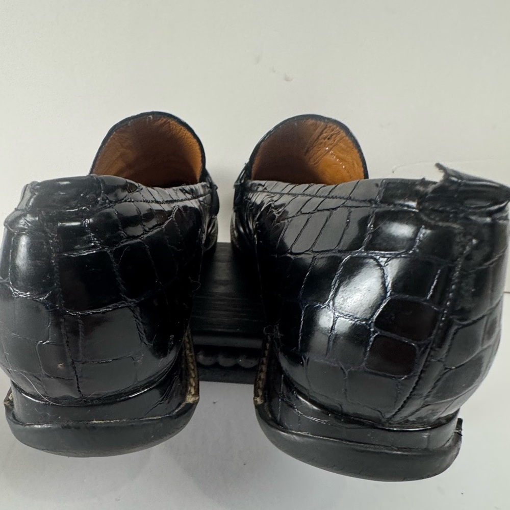 Helle Comfort Remu’s Black Croc Embossed Comfort Loafers Women’s 8.5 - Picture 5 of 9